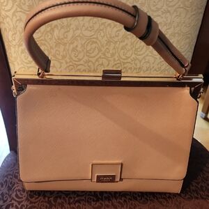 Beige Leather Satchel Slightly Used
